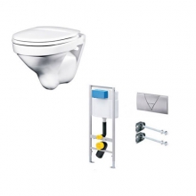 Инсталляция с подвесным унитазом и крышкой Gustavsberg Saval GBS673192