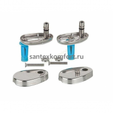 Крепление крышки унитаза с регулировкой смещения от 1 до 4 см.